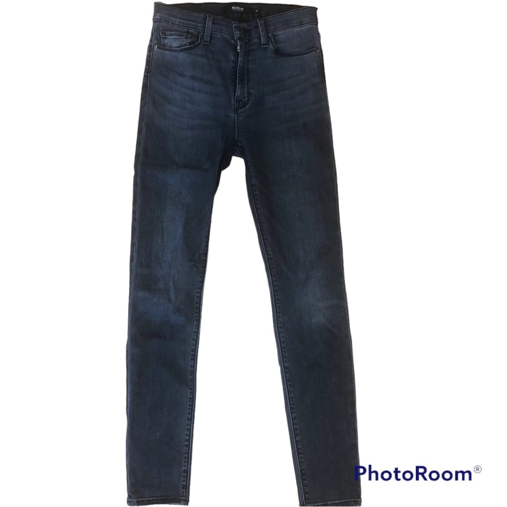 Hudson Dark Grey Barbara Super Skinny Jeans